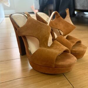 Jessica Simpson Brown Suede Platform Heels